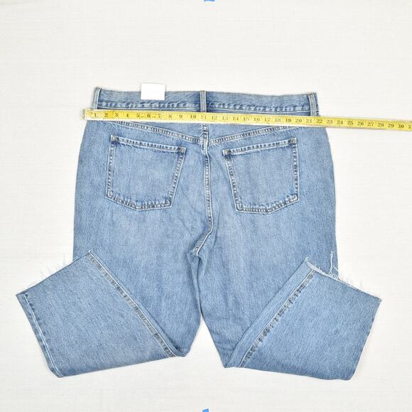 NEW Old Navy Women's Slouchy Straight Jeans High Rise Cotton Blend Blue Size 20 - Picture 4 of 8